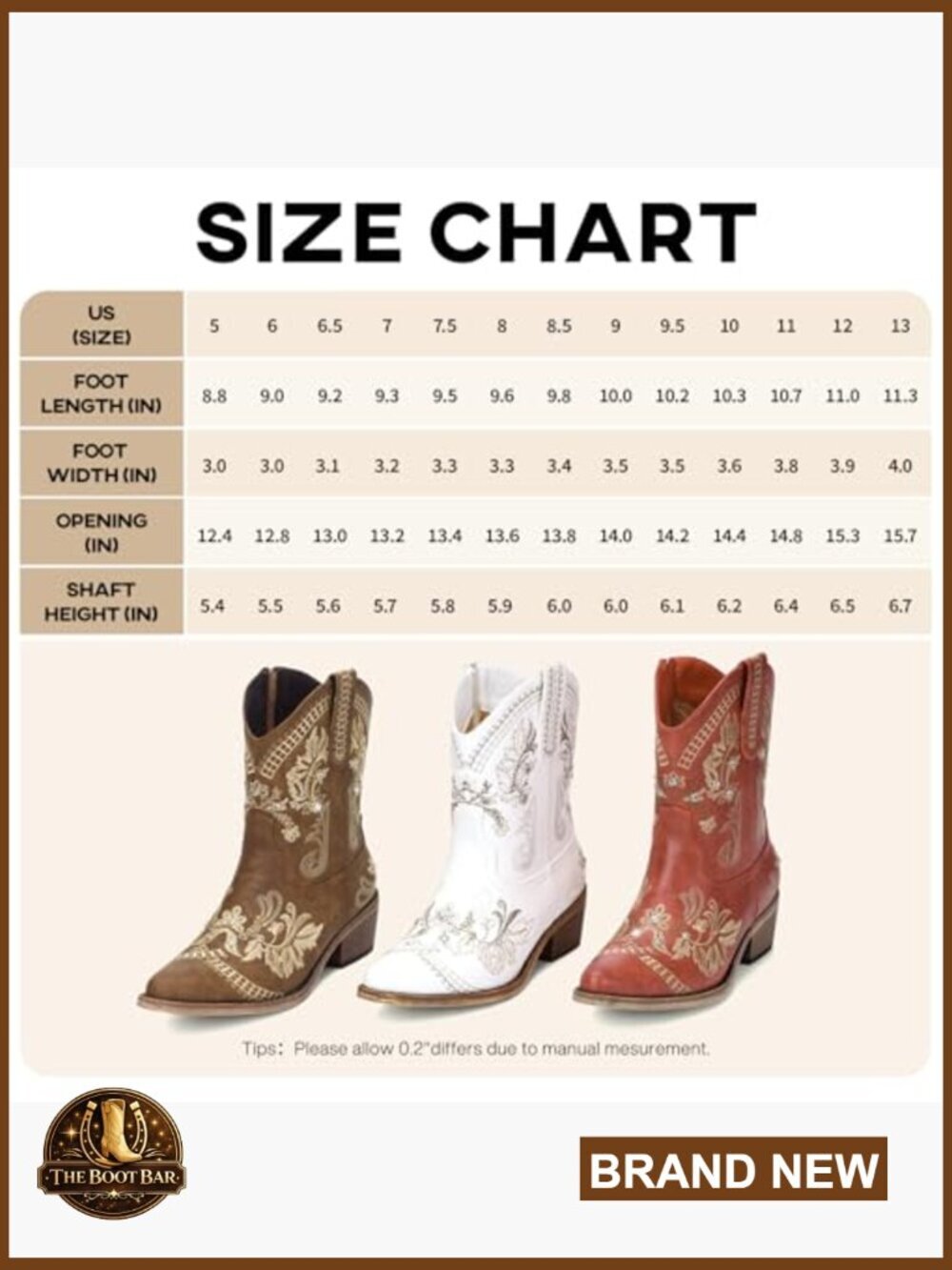 Pointed Toe Western Booties with Embroidered Rhinestone Chunky Heel Ankle Boots - Picture 5 of 6